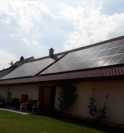 Solar panels installed in a Ashford home.