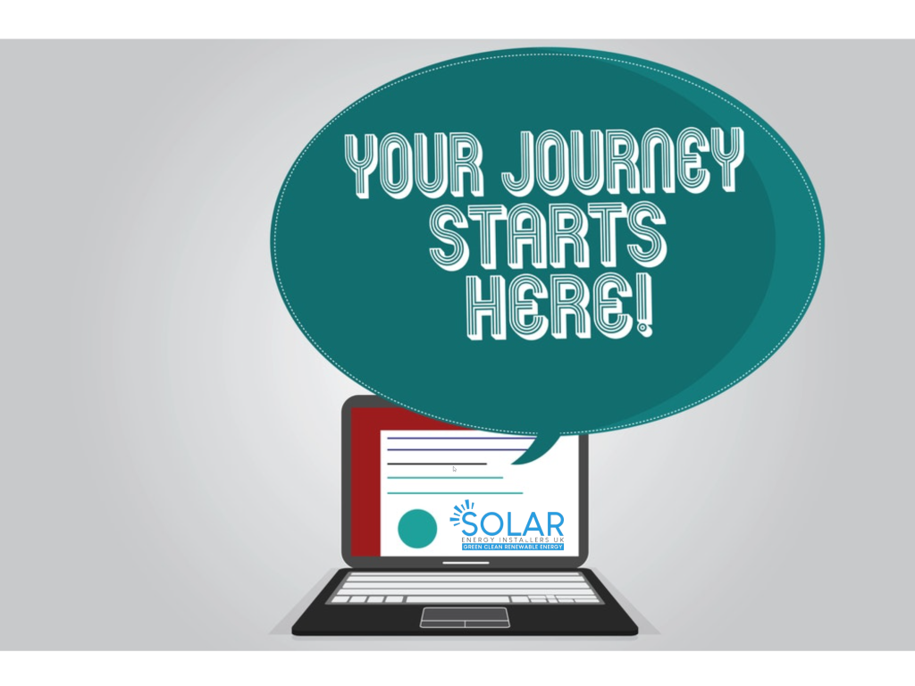 Your Journey Starts Here. Concept Meaning Motivation For Contacting Solar Panel Installers Uk.