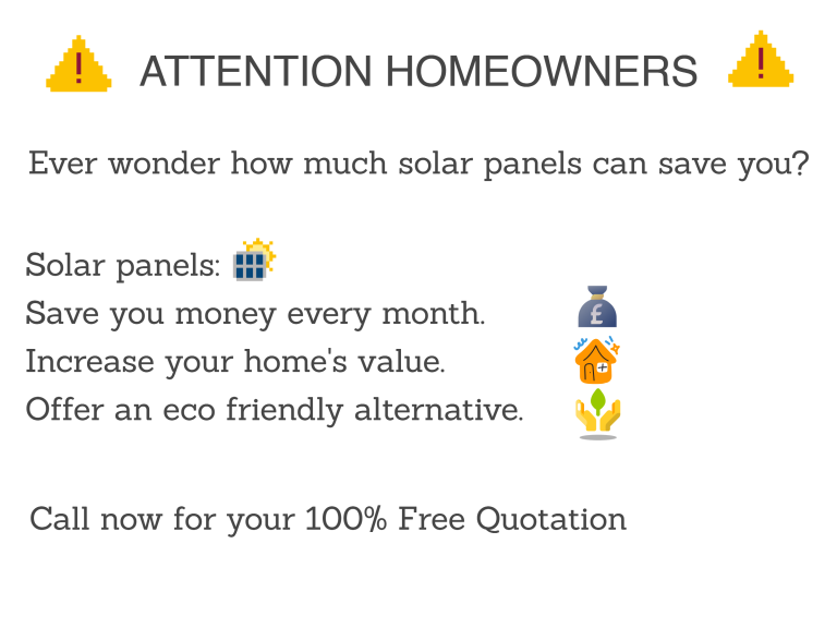 Attention Homeowners Text For A Solar Quotation