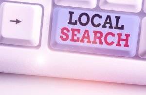 Handwriting Text Writing Local Search. Concept Meaning Searches Of A Structured Database Of Local Business Listings.
