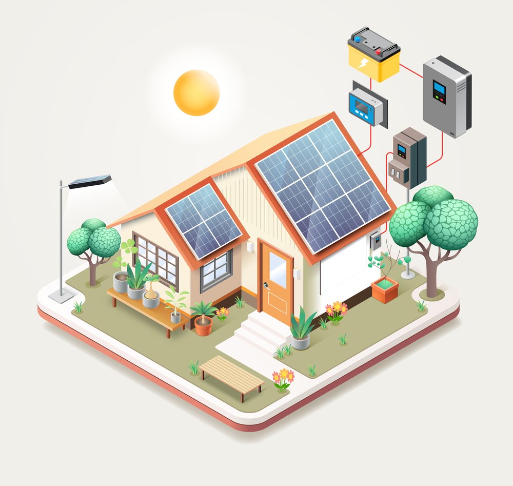 Smart Home With Solar Panels