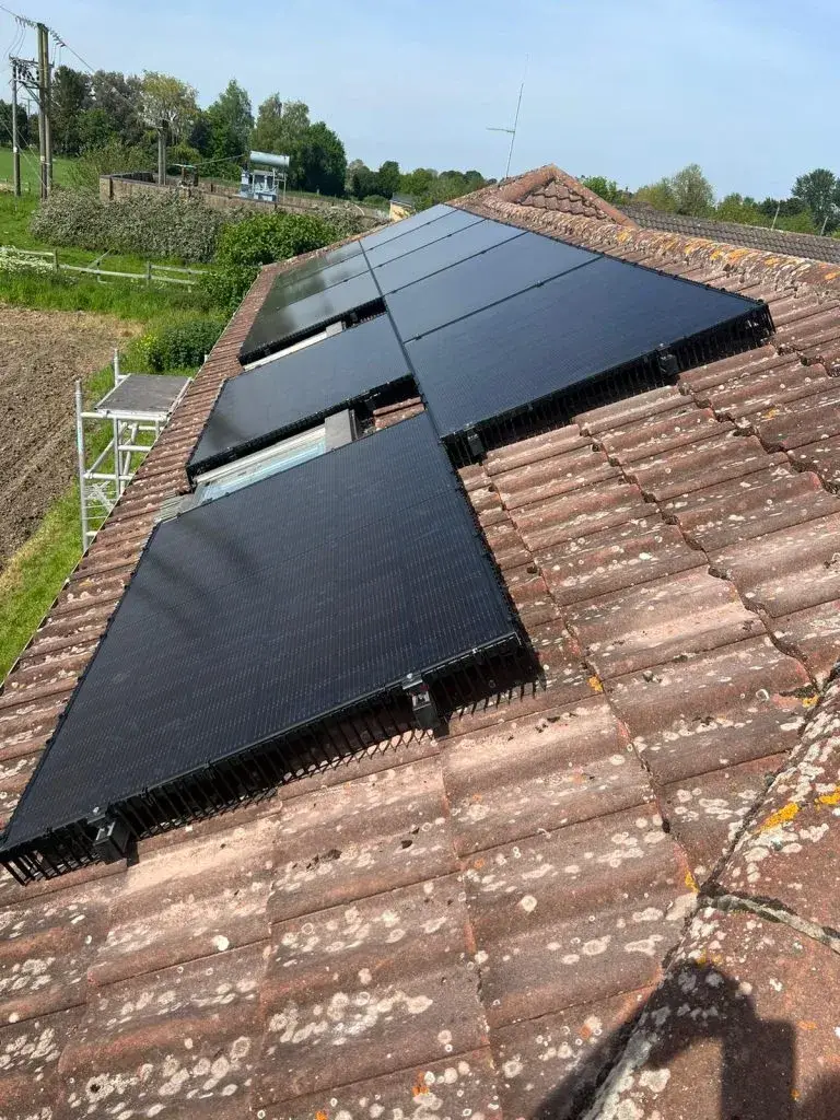 Run Of Black Solar Panels Installed With Bird Proofing 768×1024