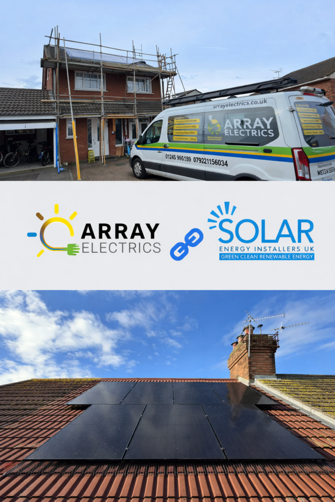 Solar energy installation in progress