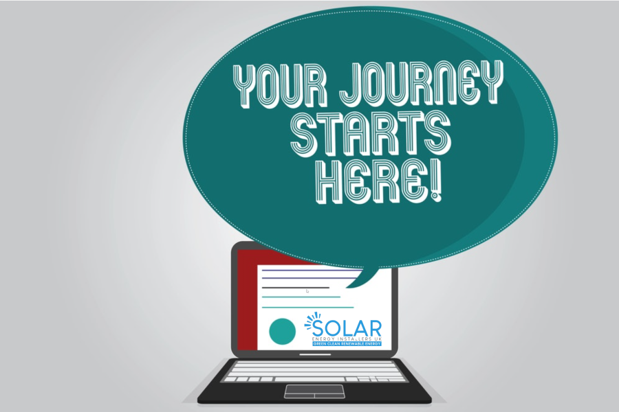 Your Journey Starts Here. Concept Meaning Motivation For Contacting Solar Panel Installers Uk.